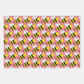 Bumble Bee Different Colored Wrapping Paper Sheets (Front 3)