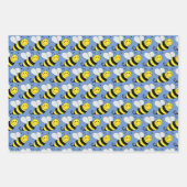 Bumble Bee Different Colored Wrapping Paper Sheets (Front 2)