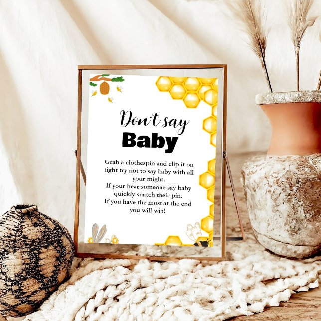 Bumble Bee 'don't say baby' party sign (Creator Uploaded)