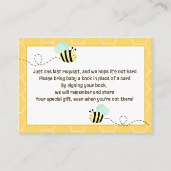 Bumble Bee Enclosure Book Request Cards by allpetscherished at Zazzle