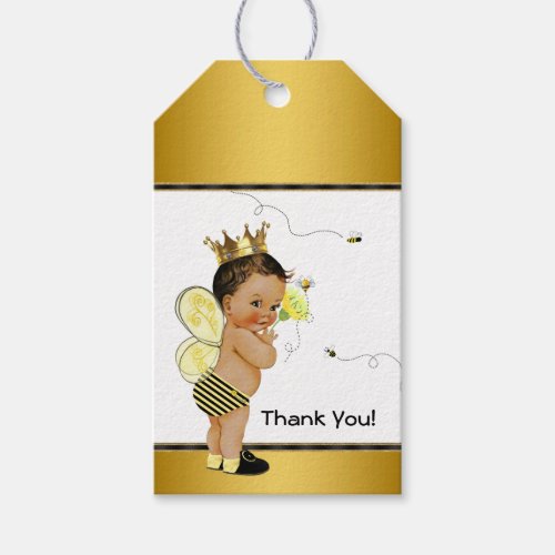 Bumble Bee Ethnic Boy Baby Shower Gift Tags