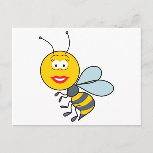 Bumble Bee Face Postcard