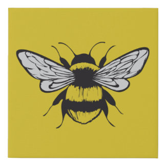 Bumble Bee Faux Canvas Print