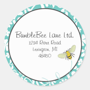 Bumble Bee Favor Sticker or Address Label