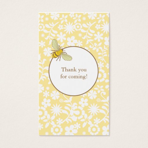 Customizable Bumble Bee Favor Tag Business Card