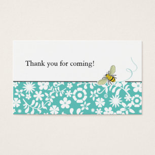 Bumble Bee Favor Tag or Business Card Blue