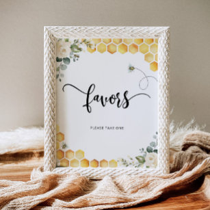 Bumble bee favors poster