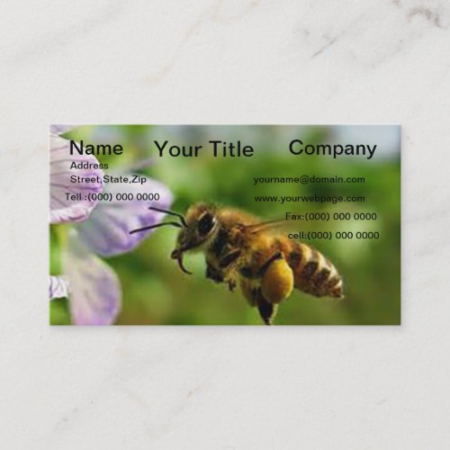 Bumble Bee Flying Business card