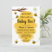 Bumble Bee Gender Reveal Party Invitation (Standing Front)