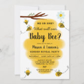 Bumble Bee Gender Reveal Party Invitation (Front)