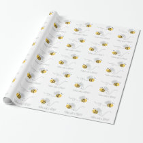 Bumble Bee Gender Reveal Wrapping Paper