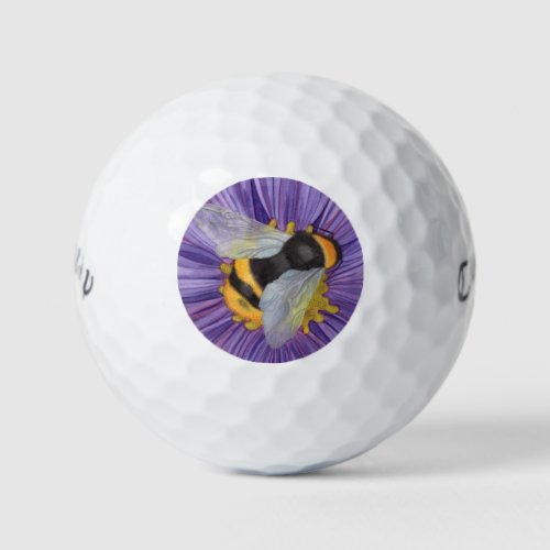 Bumble Bee Gift For Her Original Watercolor Golf Balls