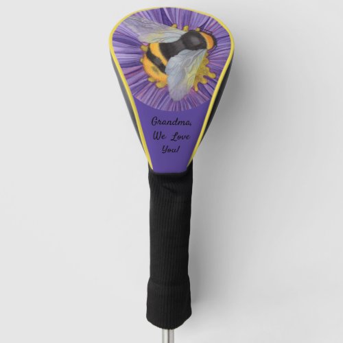 Bumble Bee Gift For Her Original Watercolor Golf Head Cover