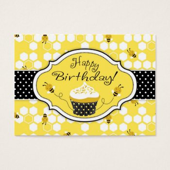 Bumble Bee Gift Tag by LetsCelebrateDesigns at Zazzle