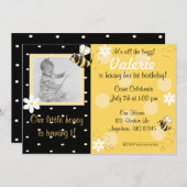 Bumble Bee Girls Birthday Invitation (Front/Back)