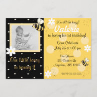 Bumble Bee Girls Birthday Invitation