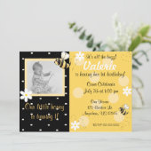 Bumble Bee Girls Birthday Invitation (Standing Front)