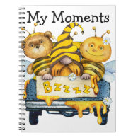 Bumble Bee, Gnome, Bear Spiral Notebook Photobook