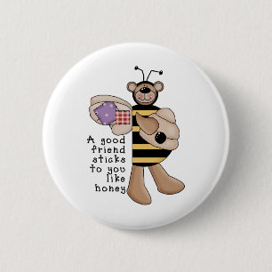 Bumble Bee Good Friend Button