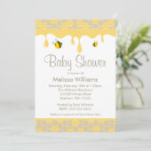 Bumble Bee Honey Baby Shower Invitations (Standing Front)