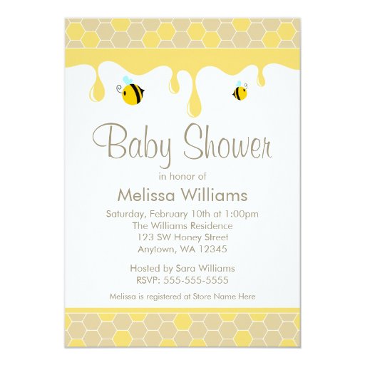 Bumble Bee Honey Baby Shower Invitations | Zazzle