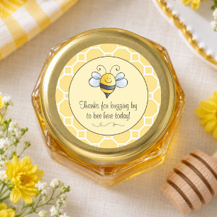 Bumble Bee Honeycomb Baby Shower Favor Classic Round Sticker
