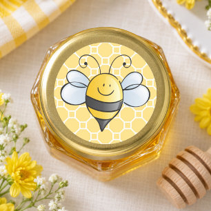 Bumble Bee Honeycomb Birthday Party Favor Classic Round Sticker