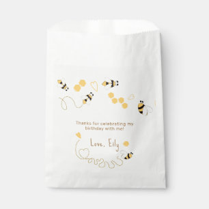 Bumble bee honeycombs birthday favor bag