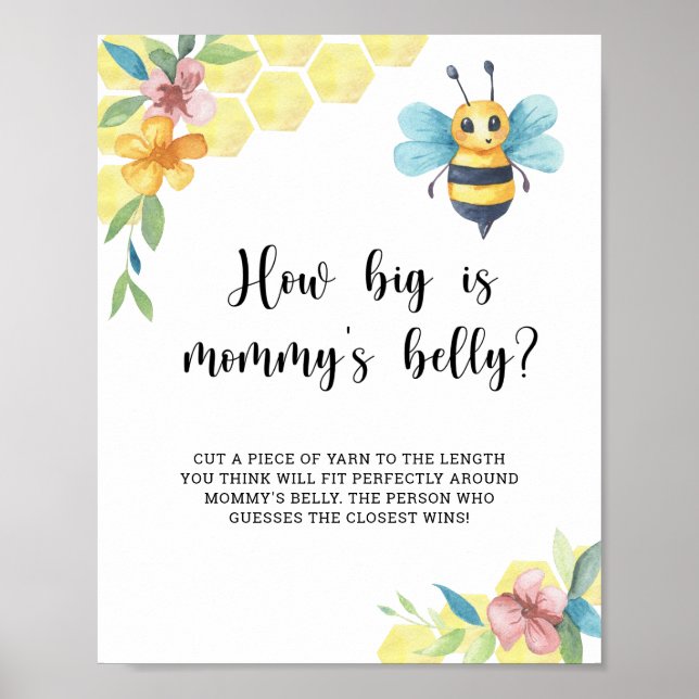 Bumble bee how big is mommy's belly game poster (Front)