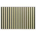 [ Thumbnail: Bumble Bee Inspired Black + Yellow Stripes Fabric ]