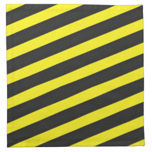 Bumble Bee Inspired Black/Yellow Stripes Pattern Cloth Napkin