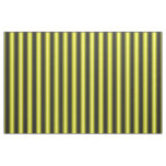 [ Thumbnail: Bumble Bee Inspired Yellow/Black Stripes Fabric ]