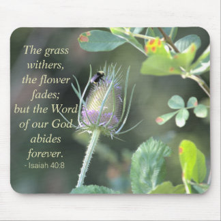 Bumble Bee - Isaiah 40:8 Mouse Pad