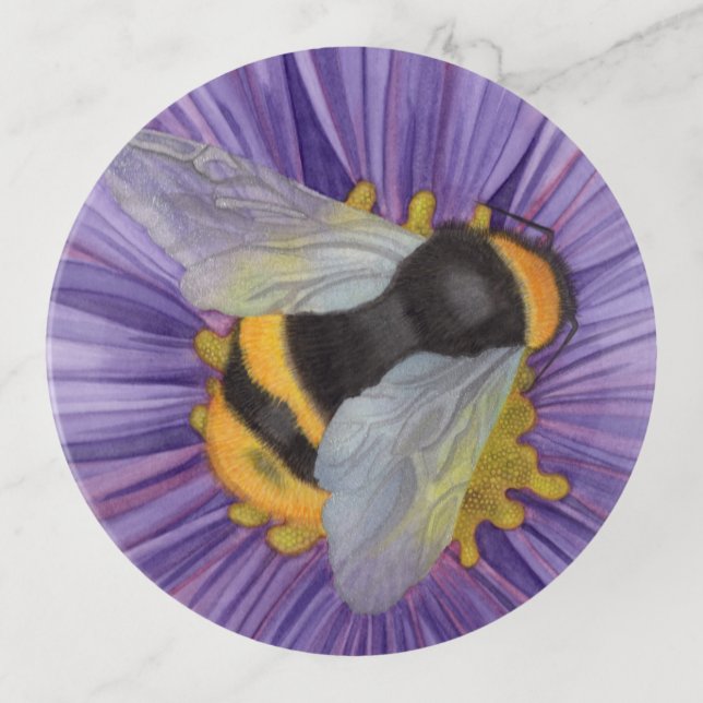 Bumble Bee Jewelry Trinket Dish Gift Tray (Front)
