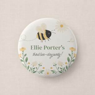 Bumble Bee Kid's Birthday Party Button Guest Favor