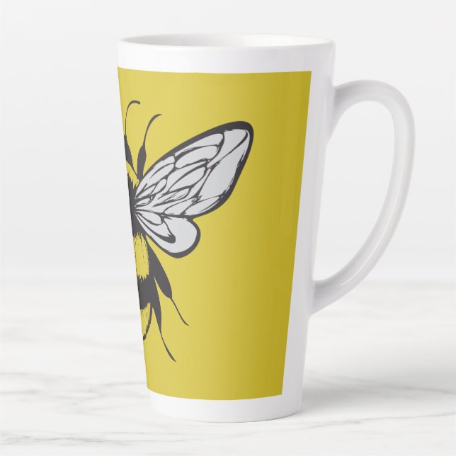Bumble Bee  Latte Mug (Right)