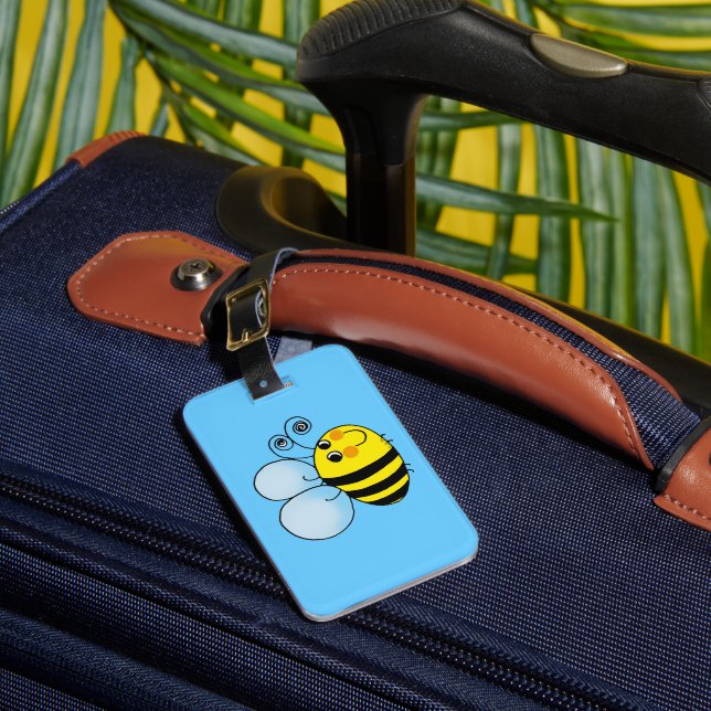 Leather Luggage Bee Luggage Tag Bumble Bee Luggage Tag Zazzle