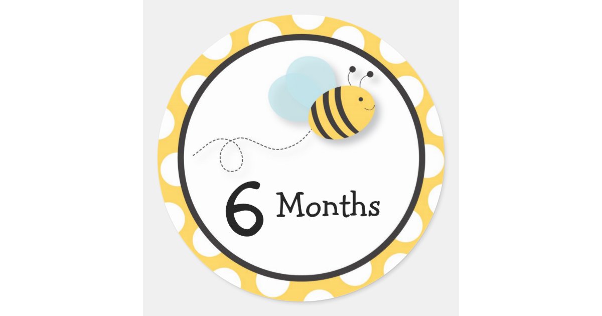 Bumble Bee Monthly Milestone Stickers | Zazzle