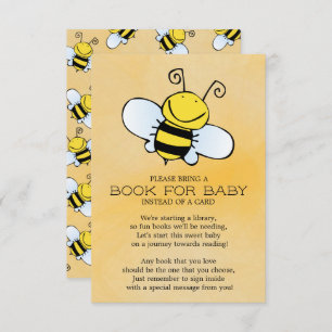 Bumble Bee Neutral Baby Shower Book for Baby Invitation