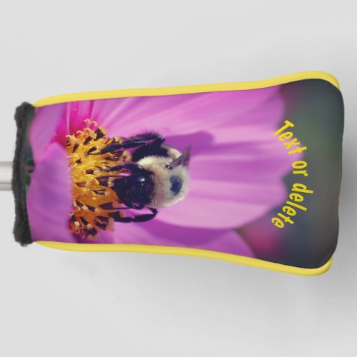 Bumble Bee On Cosmos Flower Personalized Golf Head Cover