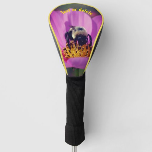 Bumble Bee On Cosmos Flower Personalized Golf Head Cover