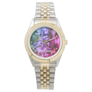 Bumble Bee On Flower Abstract Personalized Watch