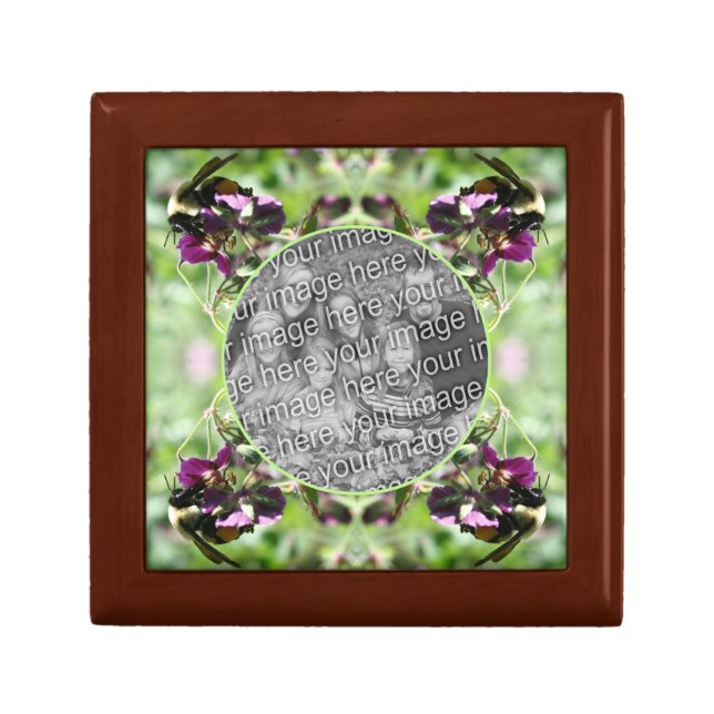 Bumble Bee On Flower Frame Create Your Own Photo Gift Box (Front)
