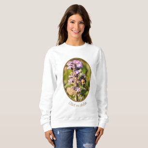 Bumble Bee On Purple Flower Personalized Sweatshirt