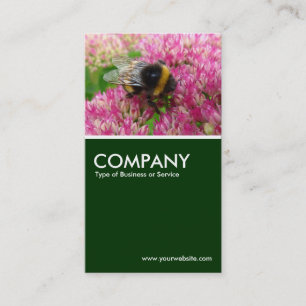 Bumble Bee on Sedam - Dark Green Business Card