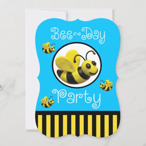 Bumble Bee Party Birthday Invitation