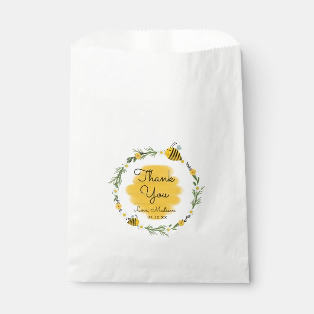 Bumble Bee Party Favor Bags | Bee Day (Front)