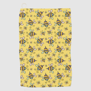 Bumble Bee Pattern Golf Towel