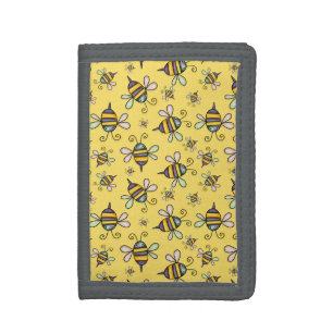 Bumble Bee Pattern Trifold Wallet