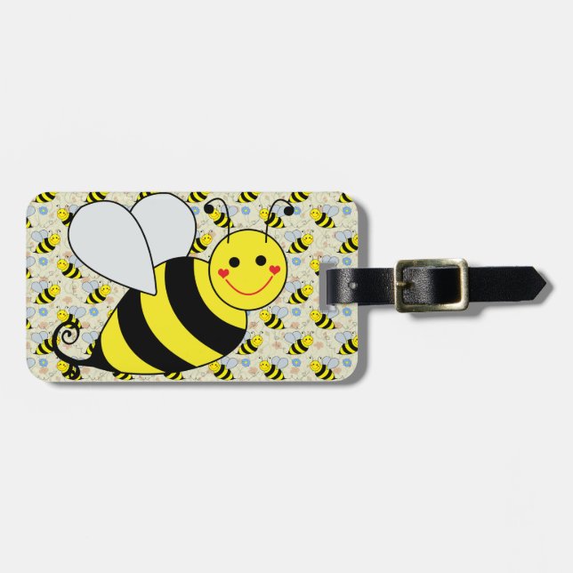Bumble Bee Personalize and Address Luggage Tag (Front Horizontal)